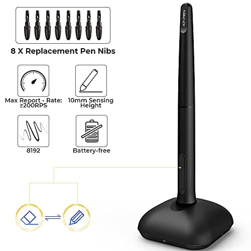 XP-Pen Deco01 V2 Digital Graphics Drawing Pen Tablet (10"(25cm) x 6.25"(15.8cm), 8192 Levels of Pres 4