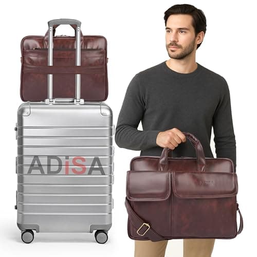 ADISA Laptop Messenger Office Bag Briefcase for Work for Men (LB6055-BRO) 5