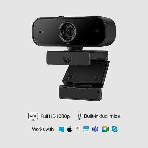 HP 430 FHD Webcam, 2MP, Portable Plug-and-Play Webcam with Dual mics and auto Adjustment 2