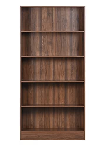 DeckUp Muvo 5-Shelf Engineered Wood Book Shelf and Display Unit (Walnut, Matte Finish) 3