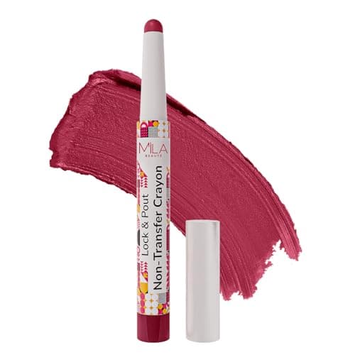 Mila Beauté Lock & Pout Matte Crayon Lipstick for Women I Smudge Proof & Transfer-proof Lipstick I Hydrating With Ceramides & Shea Butter I Highly Pigmented & Glides Smoothly | Suitable for Indian Ski