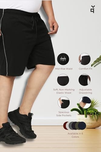 VAISHVIK Mens Plus Size Half Pant 10xl 60 62 Online India Clothing Clothes Fashion Black 2