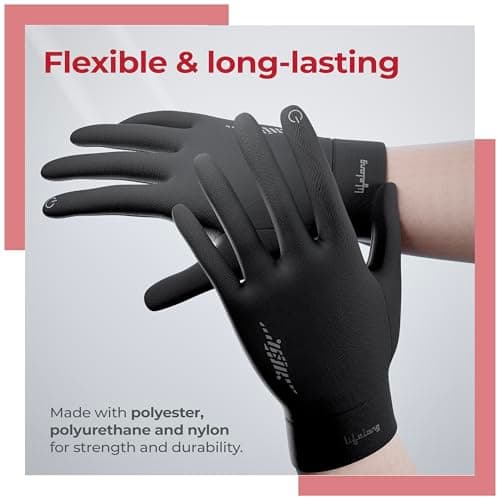 Lifelong Rider Gloves with Touch Screen | Winter Cycling Gloves | Trekking & Ski Gloves | Anti-Slip Design | Riding Gloves for Men & Women | Outdoor Sports Gloves (L, Black) 5