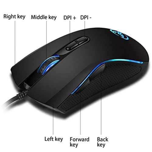 FABLOFT 7-Button Wired USB Optical Mouse with LED Back Light for PC, Mac, Desktop, Laptop|Computers/Tablets & Networking | Keyboards, Mice & Pointers | Mice, Trackballs & Touchpads 3