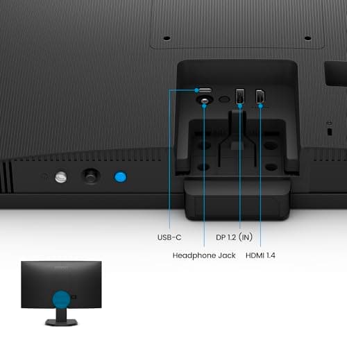 BenQ GW2490C 24" IPS 144Hz FHD Eye-Care Monitor |99% sRGB|USB-C|1500:1 Contrast|2Wx2 Speakers|Ultrathin Bezel| HDMI | DP| Flicker Free | AMD FreeSync| TÜV Rheinland 4-Star Eye Comfort(Black) 4