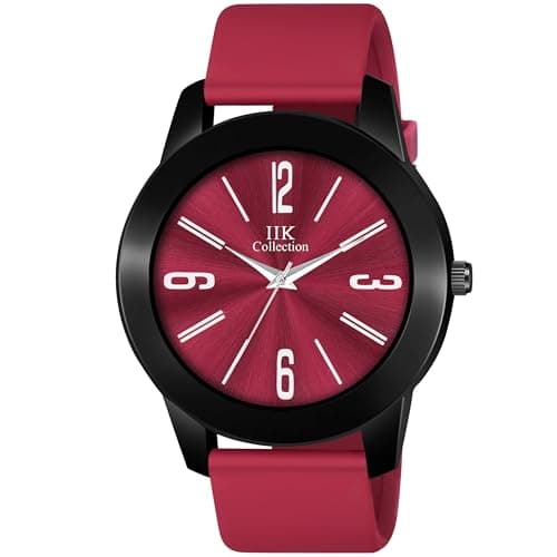 IIK COLLECTION Watches For Men Round Numerical Dial Analogue Men's Watch|Long Battery Life With Long Lasting Polish/Adjustable Flexible Silicon Strap|Watches For Boys, Dial Color-Silver, Silver Band