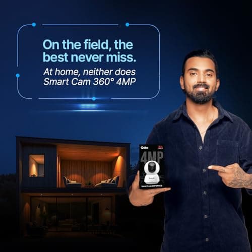 Qubo Smart 360° 4MP [Ultra 2K] Wi-Fi Security Camera [2026 Edition] by Hero Group | Indoor CCTV Cam for Home | AI Person Detection | Auto-Alarm | App Control 3