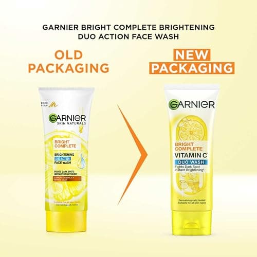Garnier Bright Complete BRIGHTENING DUO ACTION Face Wash, 100g 2