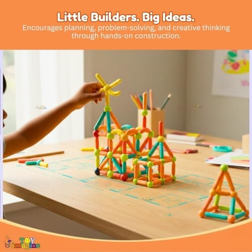 Toy Imagine Magnetic Building Blocks for Kids | Construction STEM Building Toys for Kids 2–5 Years | Safe Magnetic Blocks for Toddlers, Boys & Girls | Educational Blocks & Magnet Toys (36pcs) 3