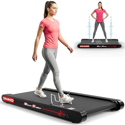Sparnod Fitness WalkyShaky Walking Pad Treadmill for Home Use Foldable Compact 2.5 HP DC Motor Running Machine with Vibration Modes Mini Walkpad 120kg Capacity Cardio Equipment Under Desk Fitness