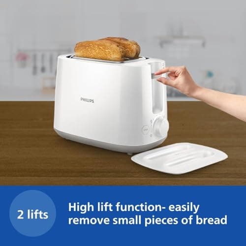 Philips HD2582/00 Two slice Pop-up toaster with bun warmer | 830W | 6 browning settings 5