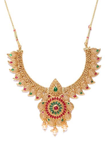 YouBella Jewellery Sets for Women Gold Plated Combo of Two Traditional Necklace Set for Women Jewellery Set with Earrings for Girls/Women 3