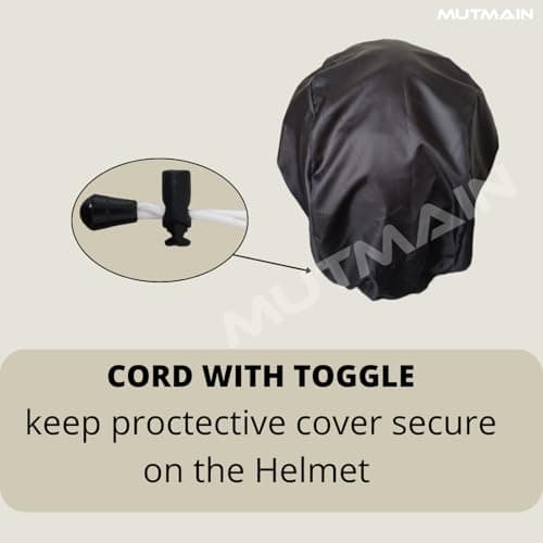 MUTMAIN Helmet Cover / Bag Keeps Your Helmet Safe from Dust, Rain and Scratches, Fits for All Helmets Motorcycl Helmet Cover (HC-Black) 3