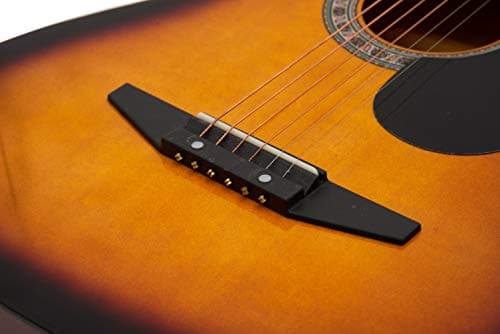 Intern INT-38C-SB-G 38 Inch Cutaway Right Handed lindenwood Acoustic Guitar Kit, With Bag, Strings, Pick And Strap (Sun Burst, 6-Strings) 4
