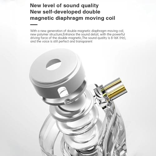 Concept Kart ND VenusIEMr Earphone with Mic, Dynamic Drive HiFi N52 Rubidium Magnet Diaphragm Wired in-Ear Monitor, 0.75mm 2Pin Connector, Detachable OFC Cable USB C Jack (Type-C with Mic (Blue)) 2