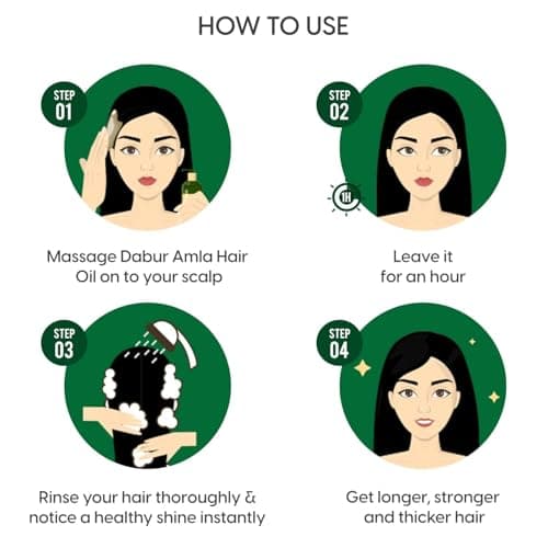 Dabur Amla Hair Oil - 1100ml (550ml x 2) | For Strong, Long and Thick hair | Nourishes Scalp | Controls Hair Fall, Strengthens Hair & Promotes Hair Growth 4