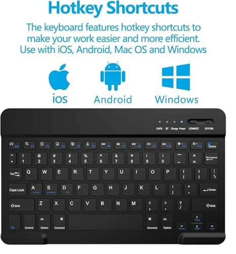 typecase Keyboard Case for Samsung Galaxy Tab A11+ / A11 Plus 2025 (11 Inch) & A9+/ A9 Plus 2023 (11 inch) with Multi Viewing Angle, Wireless Detachable Folio KB Cover with S Pen Holder-Black 4