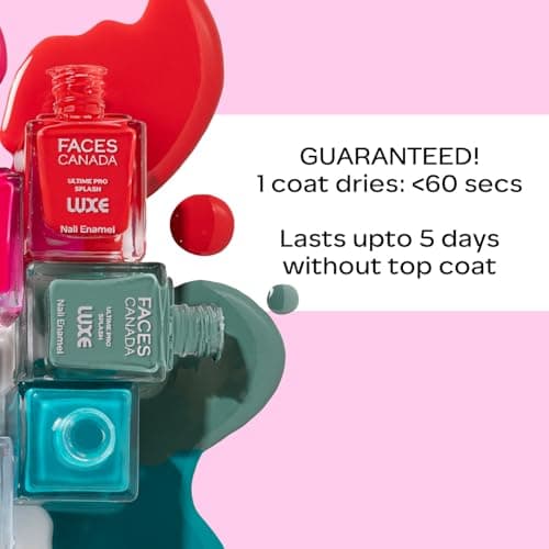 FACES CANADA Ultime Pro Splash Luxe Nail Enamel - Bloody Mary (L59), 12ml | Glossy Finish | Quick Drying | Long Lasting | High Shine | Chip Defiant | Even-Finish | Vegan | Non-Toxic | Ethanol-Free 5