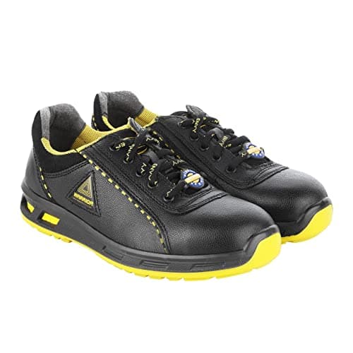 Liberty Warrior Envy Earth Popcorn Safety Shoes for Man Light weight | Steel Toe | Antislip & Water Resistant | Antistatic & Abrasion Resistance | Yellow | Size 9 UK