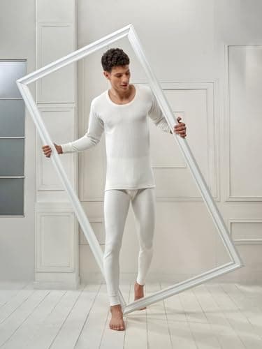 Lux Inferno Men's Round Neck Thermal Vest | Full Sleeves | Regular Fit | Pack of 1 | White 3