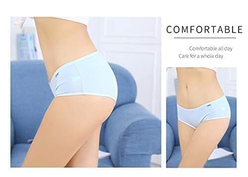 Amazon Brand - LOURYN KOULYN® Women Soft Cotton Hipster Ladies Plain Bright Panty/Innerwear Inner Elastic Underwear Combo Pack 5 (Colour May Very) (M, Multicolor) 3