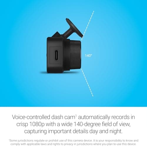 Garmin Dash Cam™ Mini 3, Ultracompact 1080p HD Dash Cam with a 140-degree Field of View, Built in Clarity™ Polarizer, Voice Controlled, Automatic Recording 3