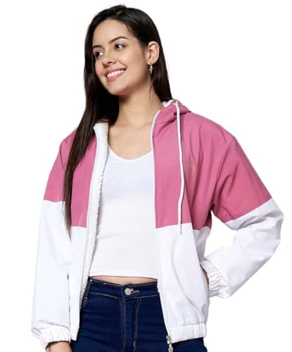 eWools Women's Fullsleeves Jacket (Pink_D, Small)