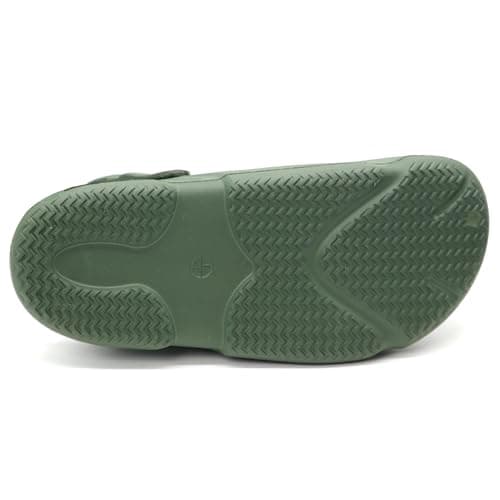 SVAAR Men's Premium Comfortable Clogs || Effortless All-Day Ease with Supportive Back Strap Sandals for Men Olive Green 4