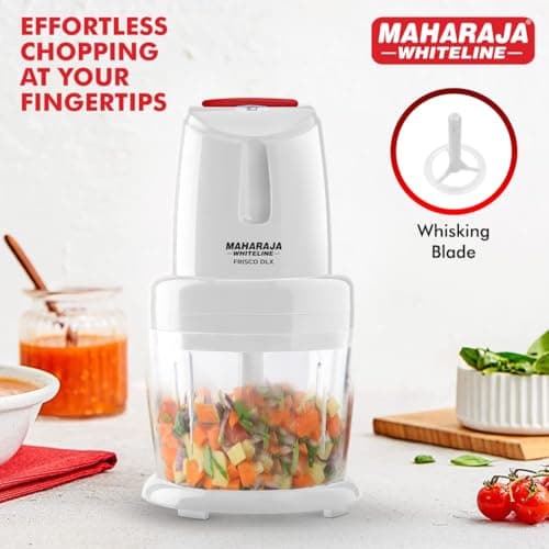 Maharaja Whiteline Frisco Dlx Electric Chopper (800ml)- 250 Watt | 2 Year Warranty - White 4