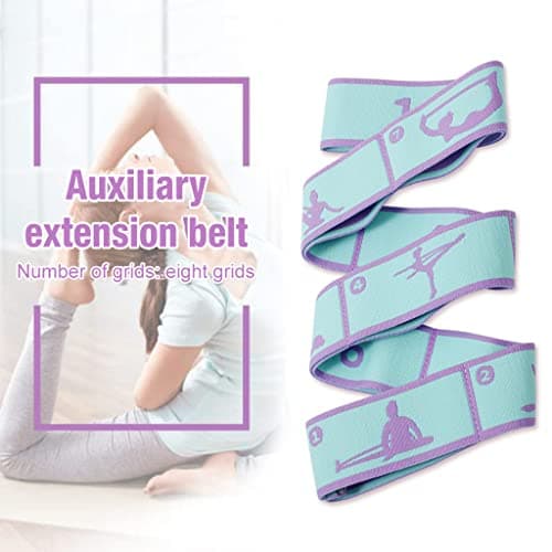 Proberos® Yoga Belt for All People, 8 Loops Stretching Strap with Printed Positions, Multi-Purpose Elastic Resistance Band for Yoga, 85*4 Cm, Fitness, Rehabilitation, Ankle Joint & Ligament Training 2