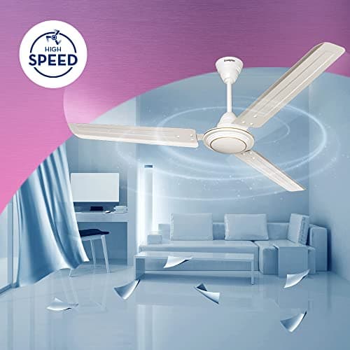 Crompton SUREBREEZE HILLBRIZ 1200 mm Ceiling Fan for Home | BEE Star Rated Energy Efficient Fan | Superior Air Delivery | HighSpeed | 2 Years Warranty | (Opal White), Pack of 1 4