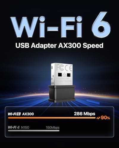 Tenda 300Mbps Wireless USB WiFi Adapter for Desktop/PC, Nano Size WiFi Dongle, Compatible with Windows 7/10/11, Soft-AP, WPA2 3