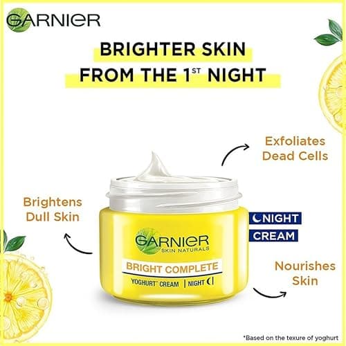 Garnier Skin Naturals, Night Cream, Anti-Dark Spots & Brightening, Bright Complete Vitamin C Yoghurt, 40 g 3