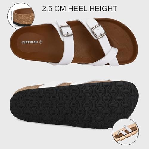 Centrino Women’s Berkin-Style Slip-On Sandals | Open Toe Design | Soft PU Footbed | Lightweight & Comfortable | Arch Support | On-Grip Sole | Casual Outdoor Wear (7693) 6