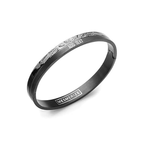 Mesmerize India Tribal Dragon Stainless Steel Kada | Personalised Men's Bracelet | 6 months warranty.