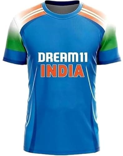 India New Jersey HARDIK Pandya 33 T-Shirt 2025 for Kids,Boys and Men(8-9Years) Multicolour 2