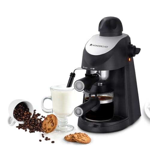 Wonderchef Regenta 5 Bar Espresso Coffee Maker| Built in Milk Frother | Make Espressos, Cappuccinos & Lattes at Home | Metal Porta Filter | 2 Years Warranty