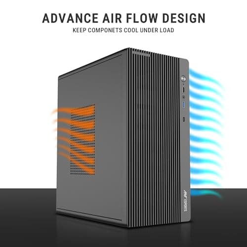 Ant Esports Si15 Mini-Tower Computer Case/Office Cabinet - Black | Support Micro-ATX, Mini-ITX 4