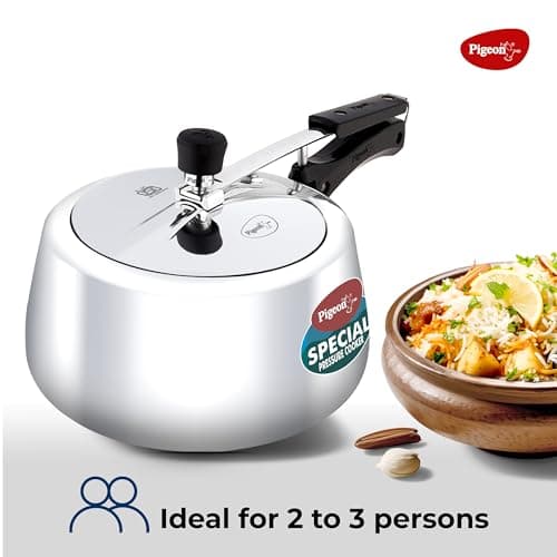 Pigeon by Stovekraft 2 Litre Special Plus Aluminium Inner Lid Induction Base Pressure Cooker (Silver) BIS Certified 2