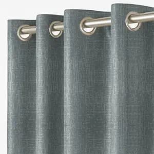 LINENWALAS 100% True Blackout Curtains 5 Feet Long 1 Panel, Embossed Cladding Texture, Thermal Insulated & Noise Reducing Room Darkening Curtains for Living Room (Stone Grey)