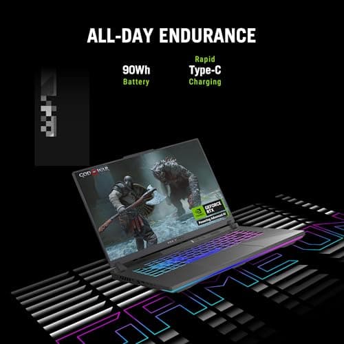 ASUS ROG Strix G16 (2025), AMD Ryzen 9 8940HX, RTX 5050-8GB, 16GB RAM, 1TB SSD, FHD+, 16", 40 cm, Windows 11 Home, M365 Basic(1yr)* Office24, Eclipse Gray, 2.5 Kg, G614PH-RV073WS, Gaming Laptop 3