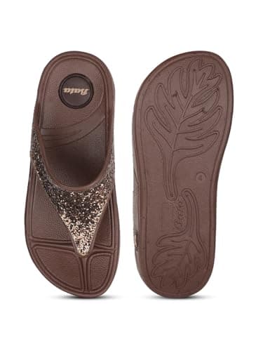 Bata Kafi E Women's Brown Flip Flops - 5 UK (5724014) 4