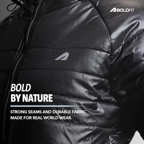 Boldfit Puffer Jacket For Women Hooded Jacket For Women Winter Wear Winter Jacket Full Sleeve Jackets For Women Insulated Winter Jacket For Women Monsoon Winter Wear For Women Jacket - Black S 4