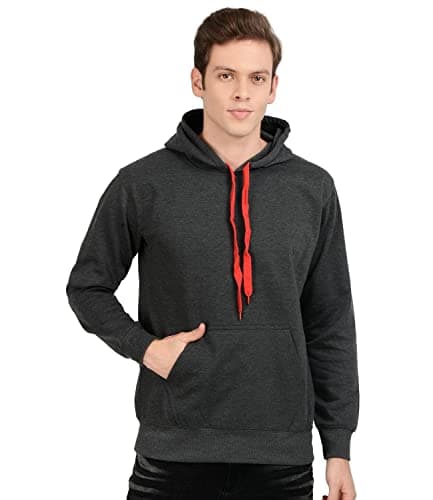Scott International Men's Solid Cotton Hoodies for Men, Trendy and Cozy Sweatshirts for Men, Stylish Winter Wear with Hood and Pockets, Fashionable Hooded Sweatshirts