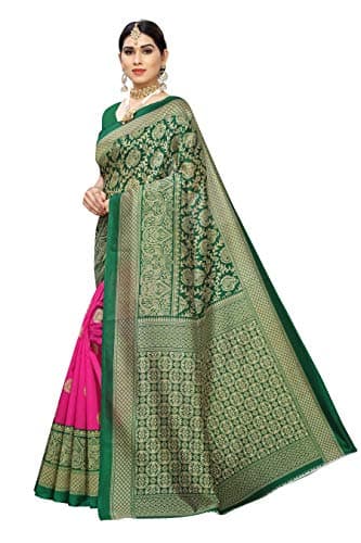 Yashika venkatagiri art silk with blouse piece Saree (SDPL-METRO_ Pink_ Free Size) 2