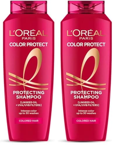 L'Oreal Paris Shampoo, Vibrant & Revived Colour, For Colour-treated Hair, Protects from UVA & UVB, Colour Protect, 340 ml (Pack of 2)