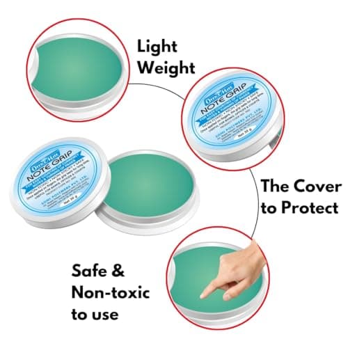Soni Officemate Note Grip (30g) |Pack of 3| Enhanced Grip | Non-Toxic, Mess-Free & Ergonomic | Ideal for Fast, Accurate Currency Counting 3