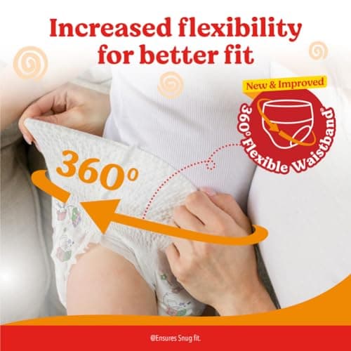 Huggies Comfy Pants Baby Diaper, Medium (M) Size (7-12 Kgs), Pack of 34 5