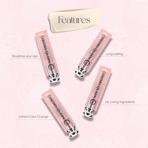 Colors Queen Lip Glow Color Changing Lip Balm | Instant Hydration, Nourishing Formula Gives Sheer Pink Tint | Repairs Damaged Barrier | Lip Balm for Dry & Chapped Lips - 3.2g 3
