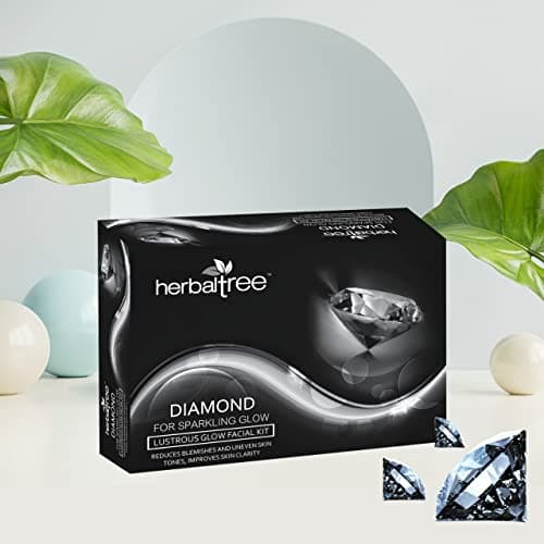 Herbal Tree Diamond Facial Kit for Sparkling, Lustrous Glow, Improve Skin Clarity with Diamond Dust for Reduce Blemishes & Instant Brightness | Suitable for Women & Men (525 gm + 5 ml) 3